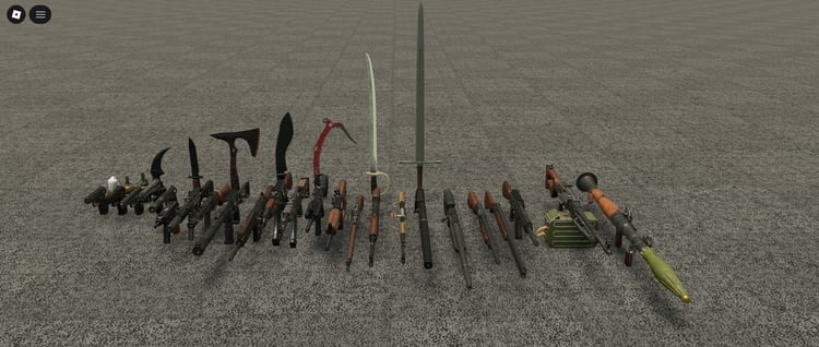 Roblox free weapons pack with guns and rifles