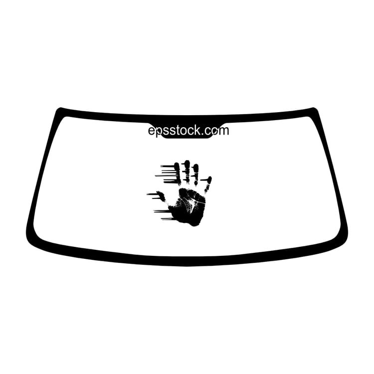 Windshield fogging, black isolated silhouette