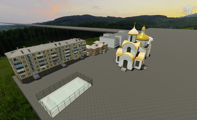 free Roblox brutalism buildings and orthodox churches pack