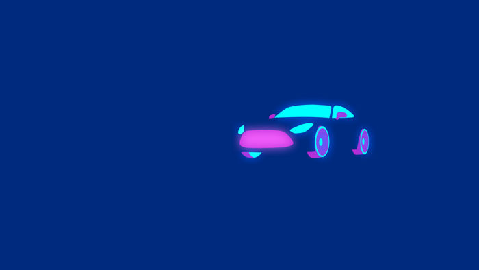 Neon glow car creative desktop wallpaper