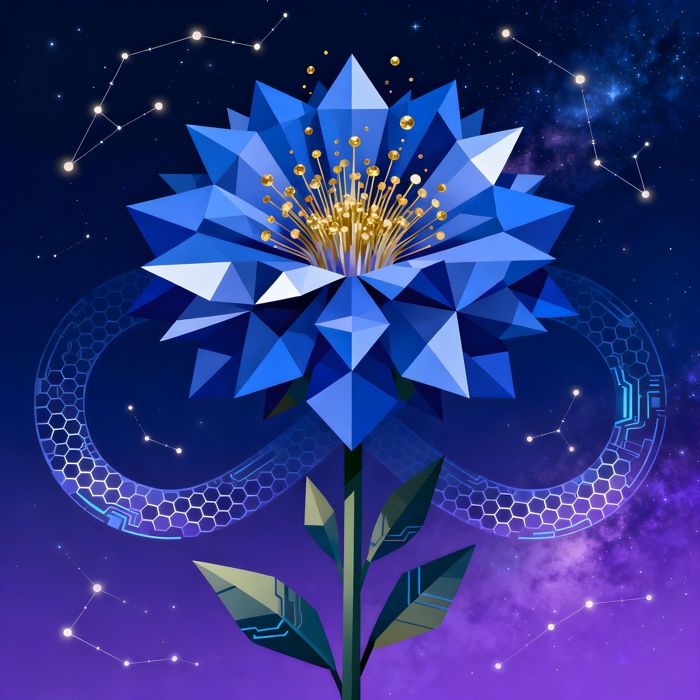 Flower, Abstract, Futuristic, Digital Art, Wallpaper - Ai Generated
