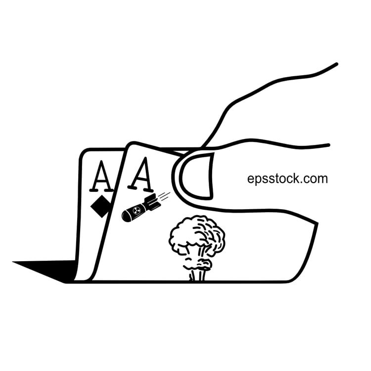 Nuclear Bluff, Black Isolated Silhouette