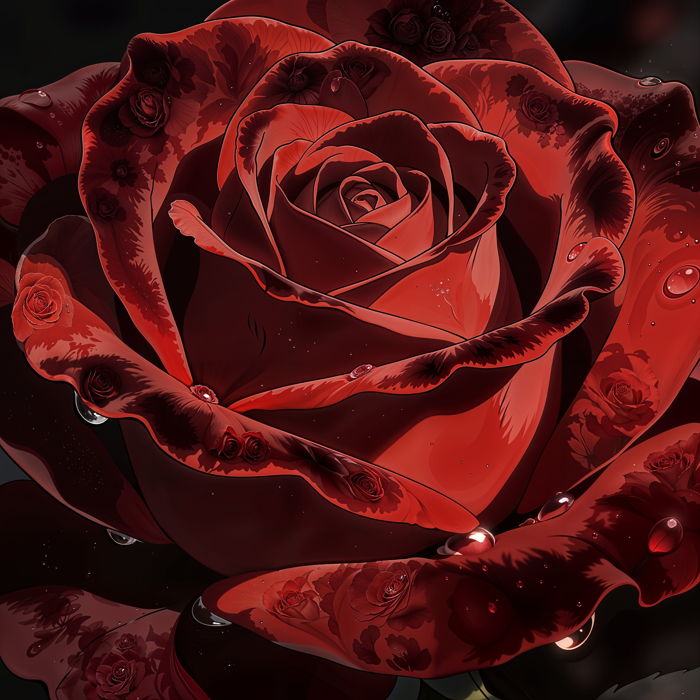 Red Rose Flower, Flower, Closeup, Bloom, Digital Art - Ai Generated