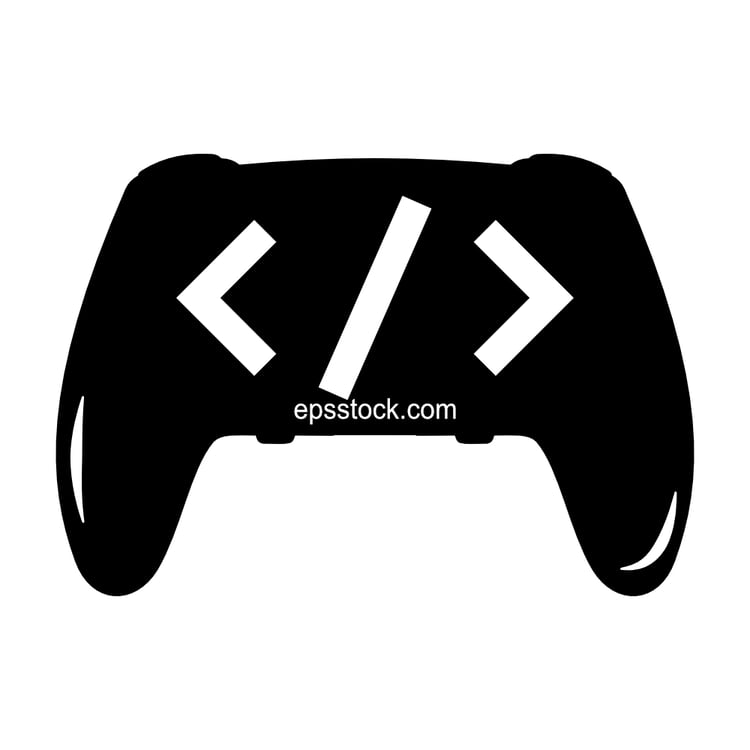 game dev, black vector silhouette