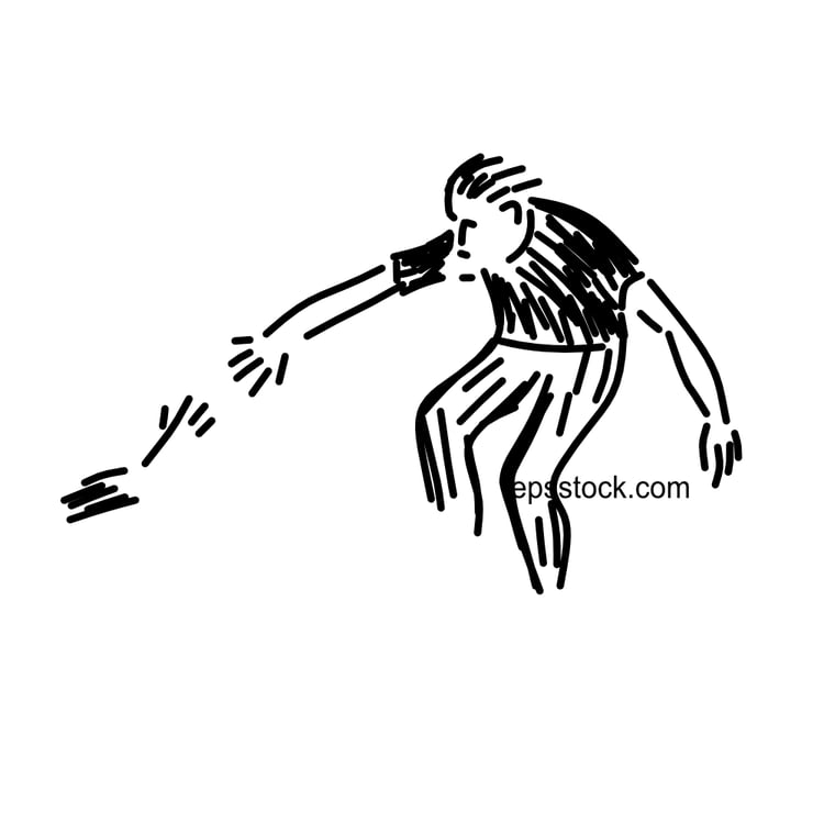 Rescue of man, unknown hero, black vector silhouette