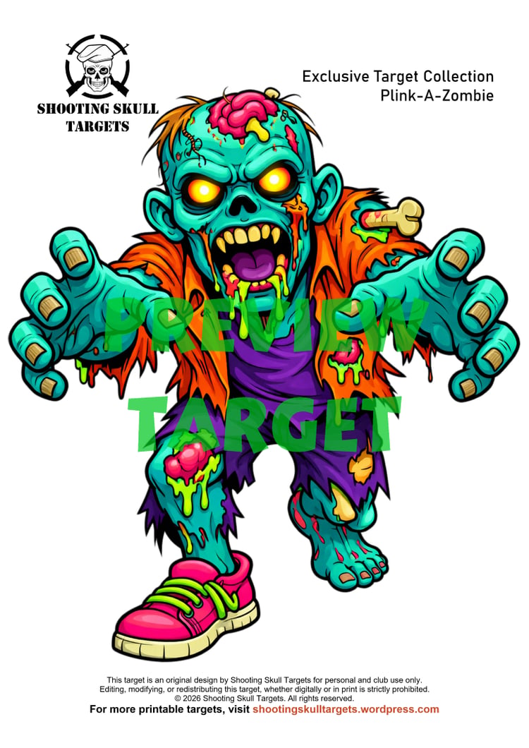 Plink‑A‑Zombie™ Printable Airgun Targets | Zombie Plinking Fun