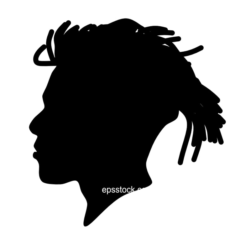 American black genius, black isolated vector silhouette