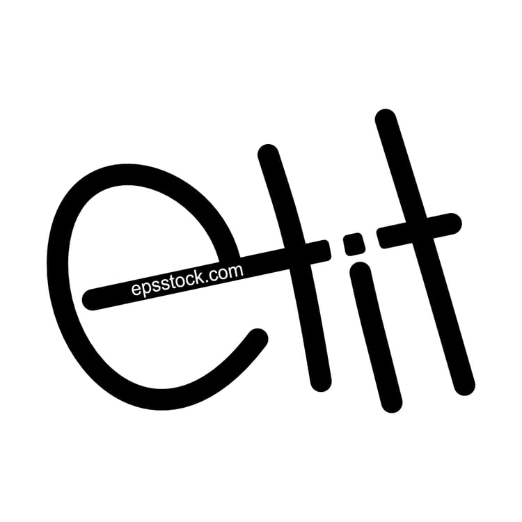 Elit inscription,black isolated vector silhouette