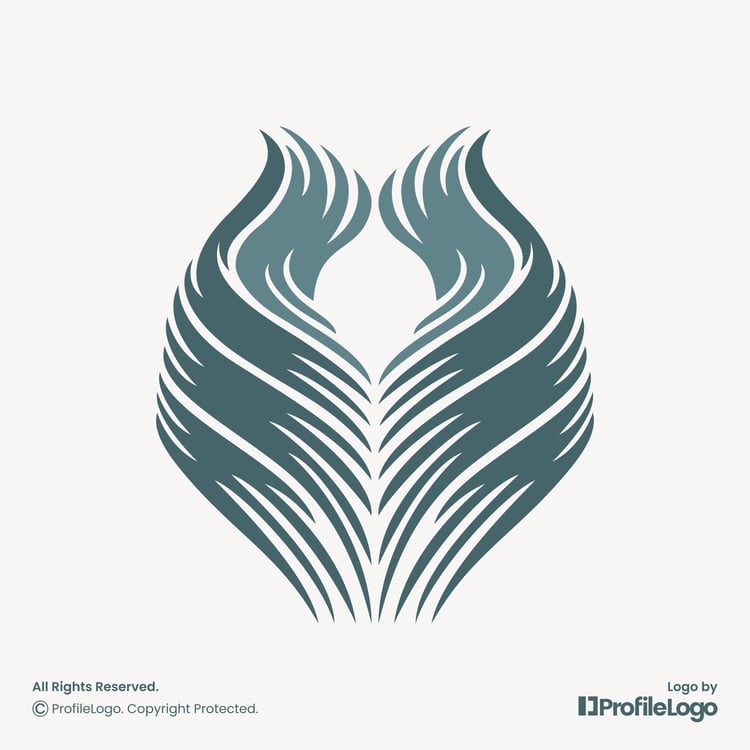 Elegant swoosh line abstract logo for sale by ProfileLogo with light background