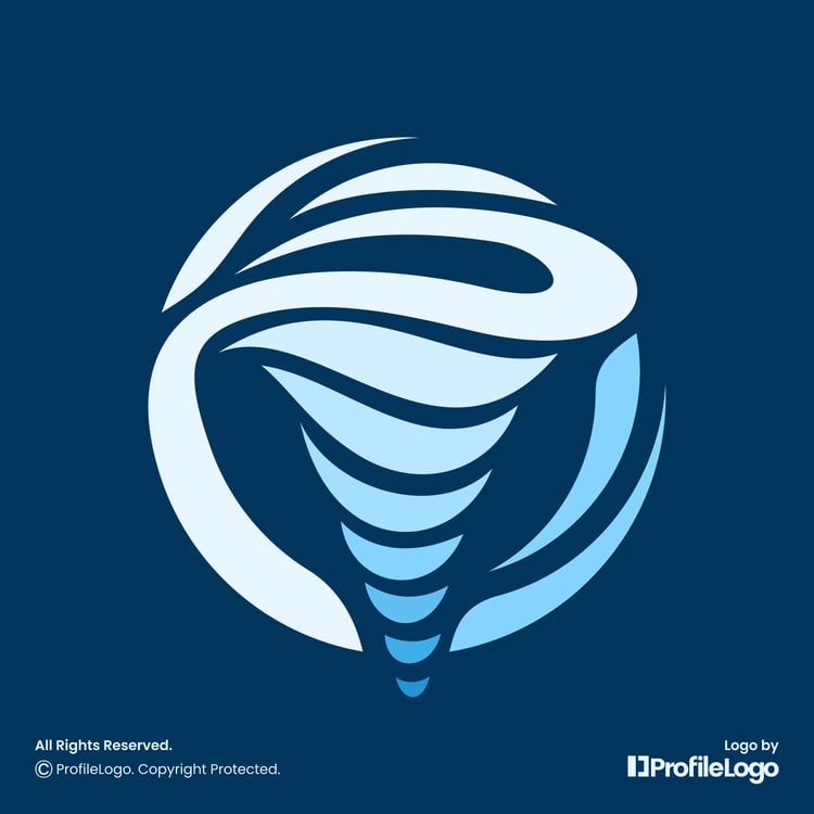Colorful dental tooth implant logo for sale by ProfileLogo with dark blue background