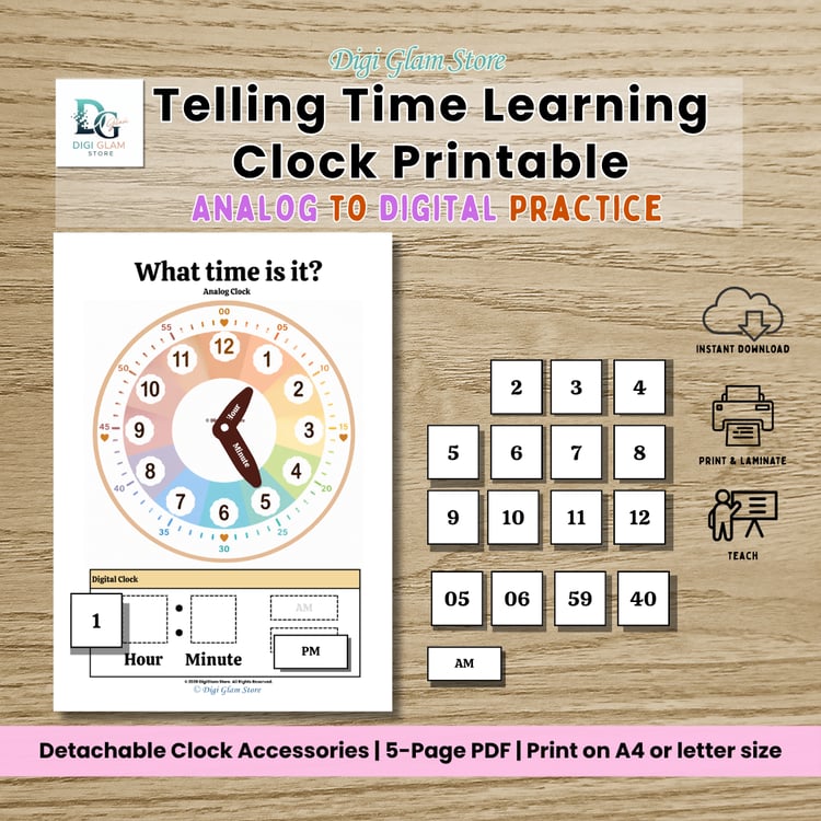Telling Time Clock Printable