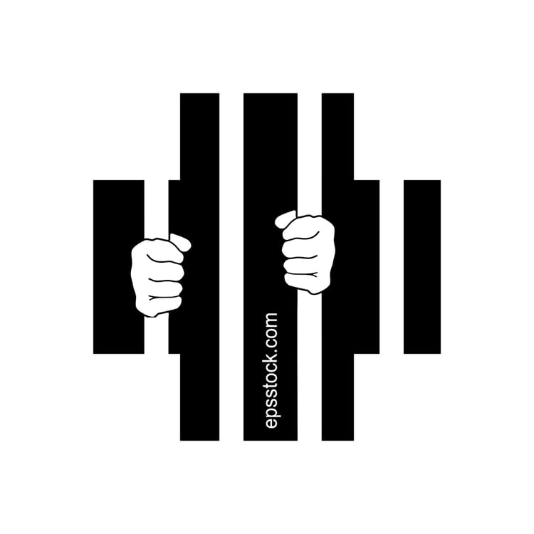 Mental hospital, black isolated vector silhouette