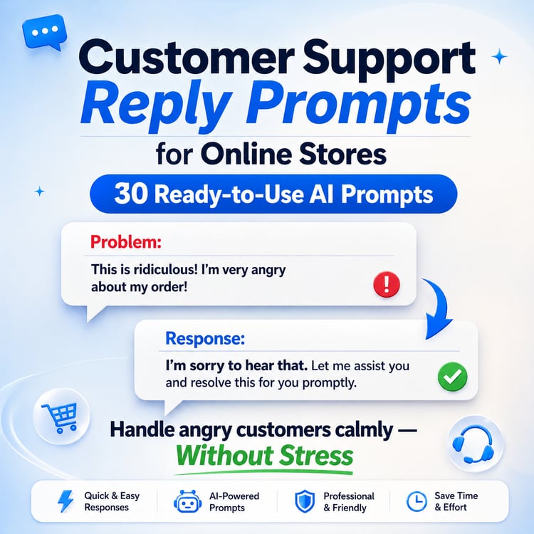 Customer Support Reply Prompts for Online Stores
