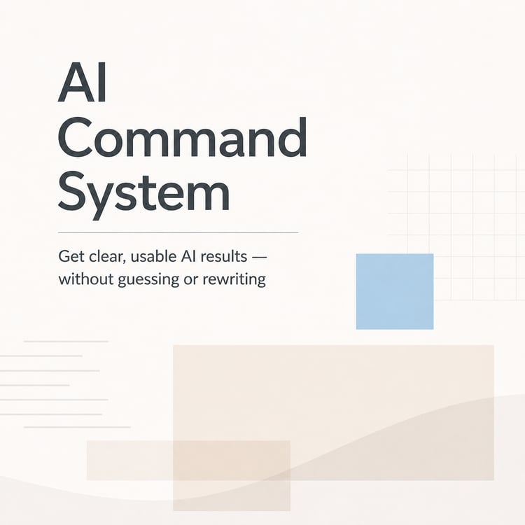 AI Command System — Get Clear, Usable AI Results — Without Guessing or Rewriting