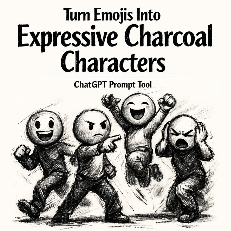 Turn Emojis Into Expressive Charcoal Characters (ChatGPT Prompt)