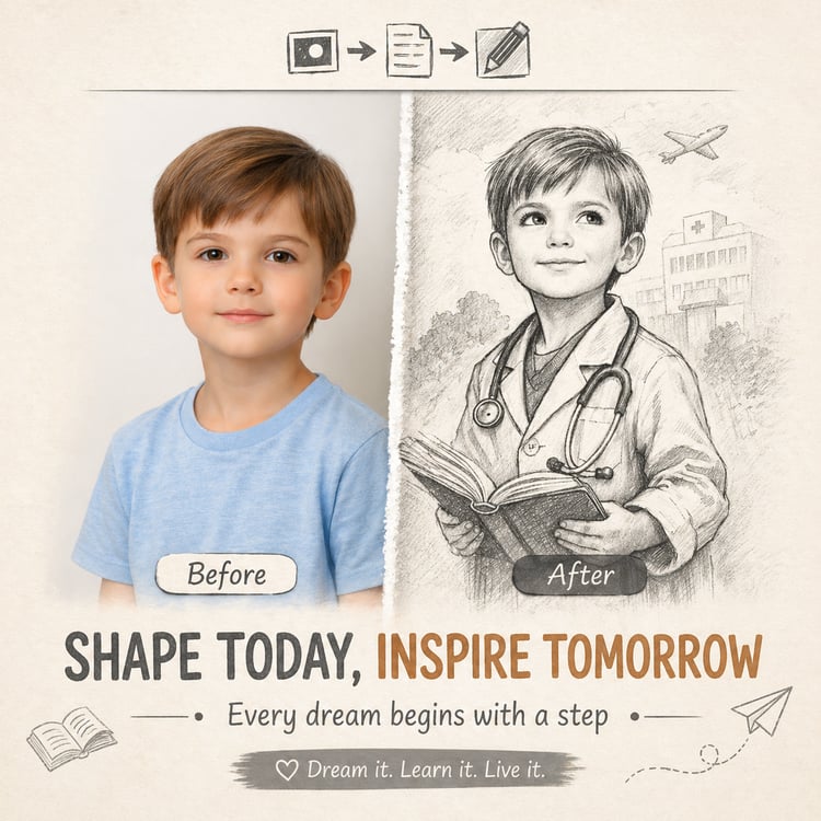 Turn a Child’s Photo into a Future Dream Sketch – ChatGPT Prompt Pack