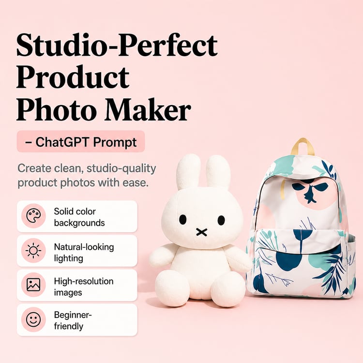 Studio-Perfect Product Photo Maker - ChatGPT Prompt