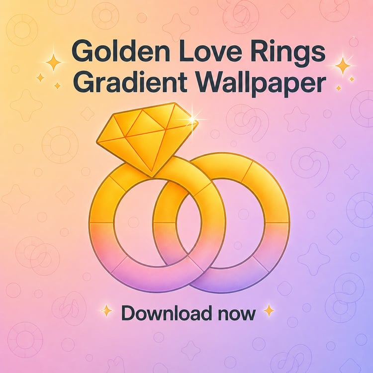 Golden Love Rings Gradient Wallpaper