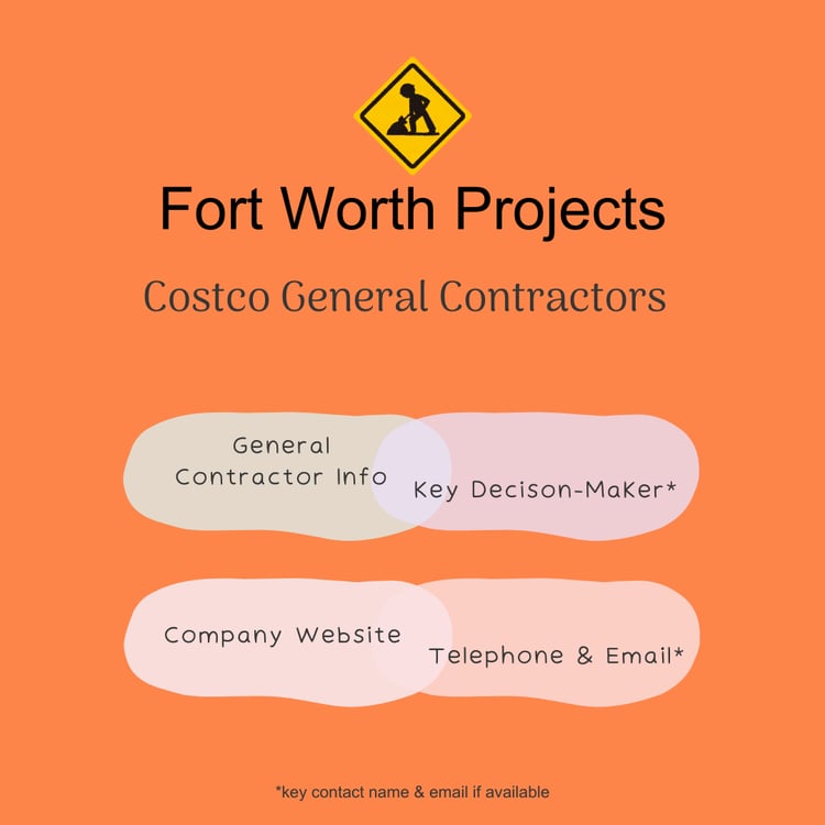 Find out the general contractors who work on Costco construction projects.