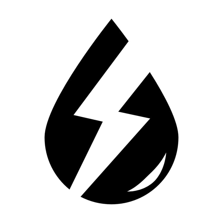 Change oil to electricity, black isolated vector silhouette