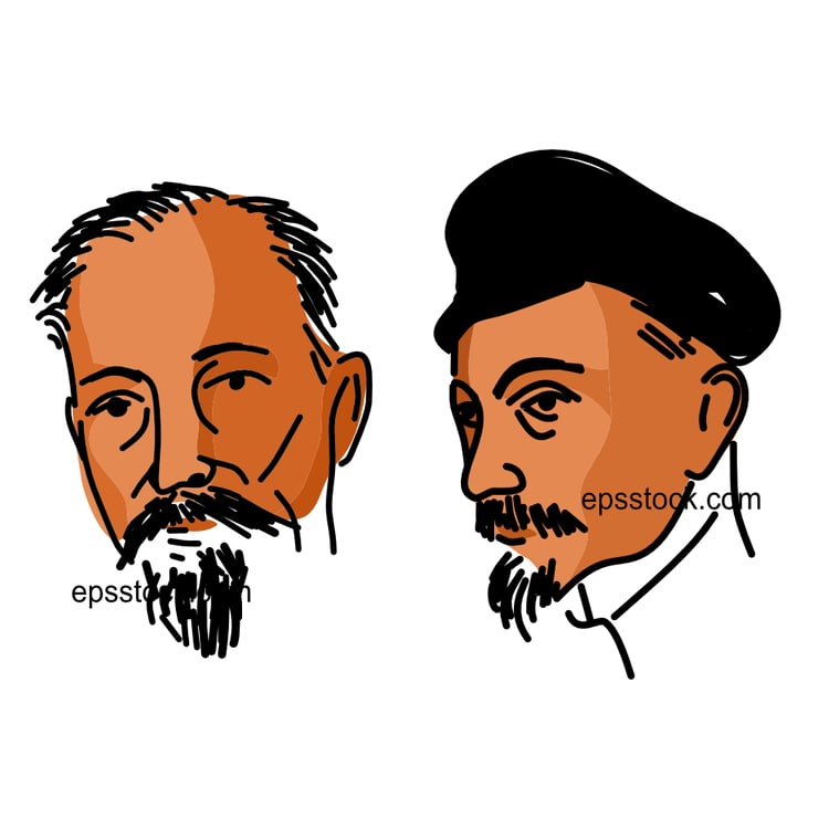Felix Dzerzhinsky portrait, vector color illustration\