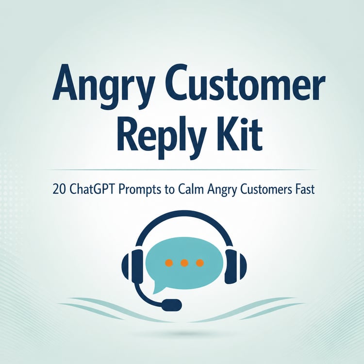 Angry Customer Reply Kit (20 ChatGPT Prompts)