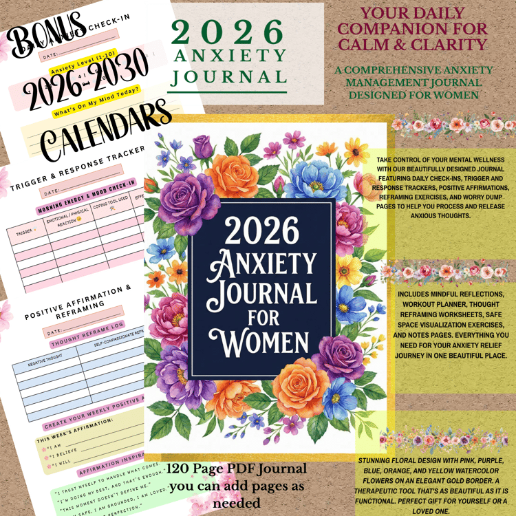 2026 Anxiety Journal for Women Companion