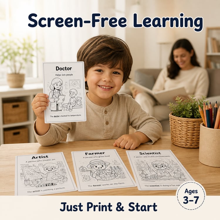 6 Jobs Flashcards for Kids (Printable PDF) – Fun & Simple Learning