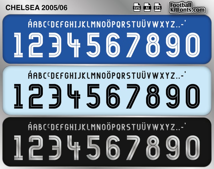 Chelsea 2023-24 Vector Font