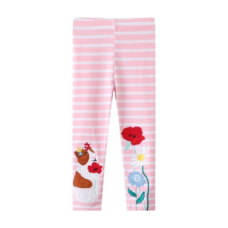 Comfortable cotton kids pants slim fit elastic waist