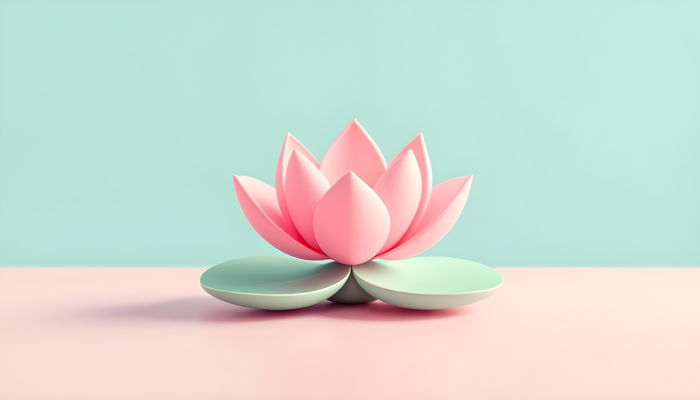 Pink Lotus, 3d Rendered, Lotus Flower, Minimal , Wallpaper - Ai Generated