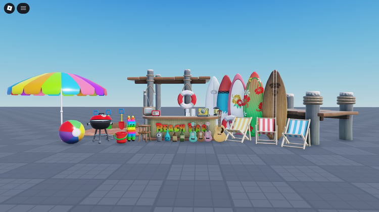 Roblox surfboards beach set