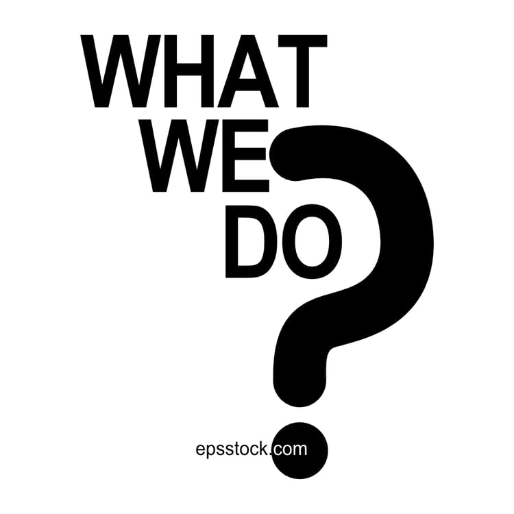 what we do, black isolated vector silhouette