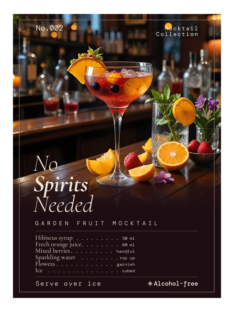 Mocktail recipe poster