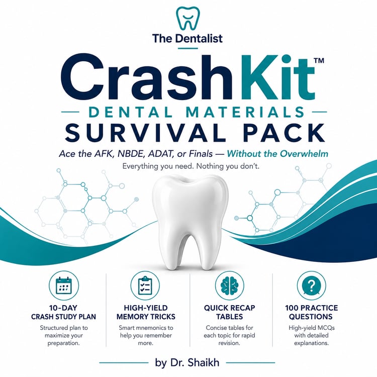 Dental materials Crash course