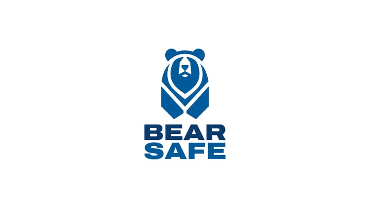 Bear Safe Brand Identity Kit – Modern Bear Logo Design, Corporate Branding & Merchandise Mockup Bundle