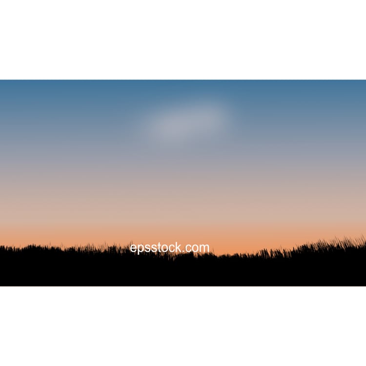 sunset sky, color vector illustration