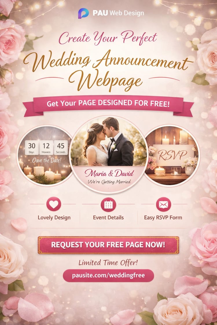 wedding landing page, webpage , webpage design