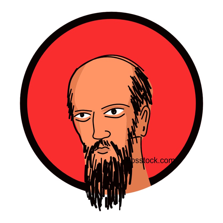 St Paul portrait, color vector illustration