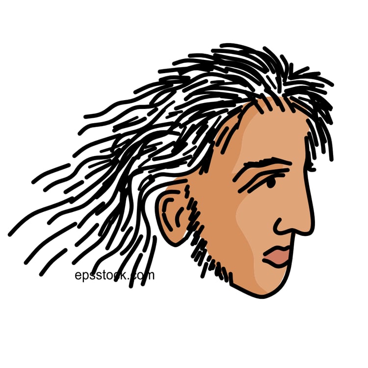 Alexander the Great portrait, color vector illustration