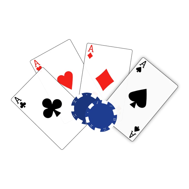 Gaming Gambling i symbol, black isolated vector silhouette
