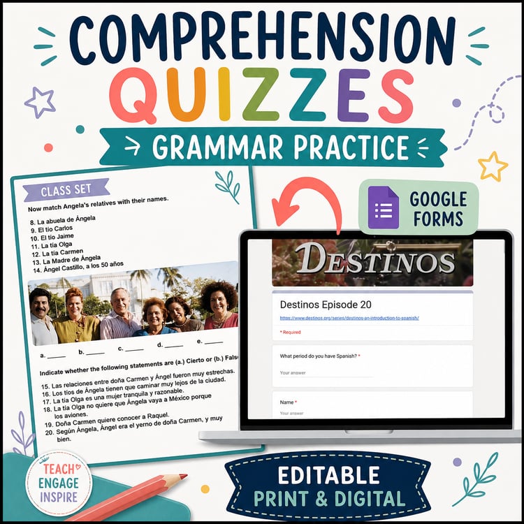 Destinos Episode 7 - Spanish Numbers, Clothes Vocabulary and Present Tense