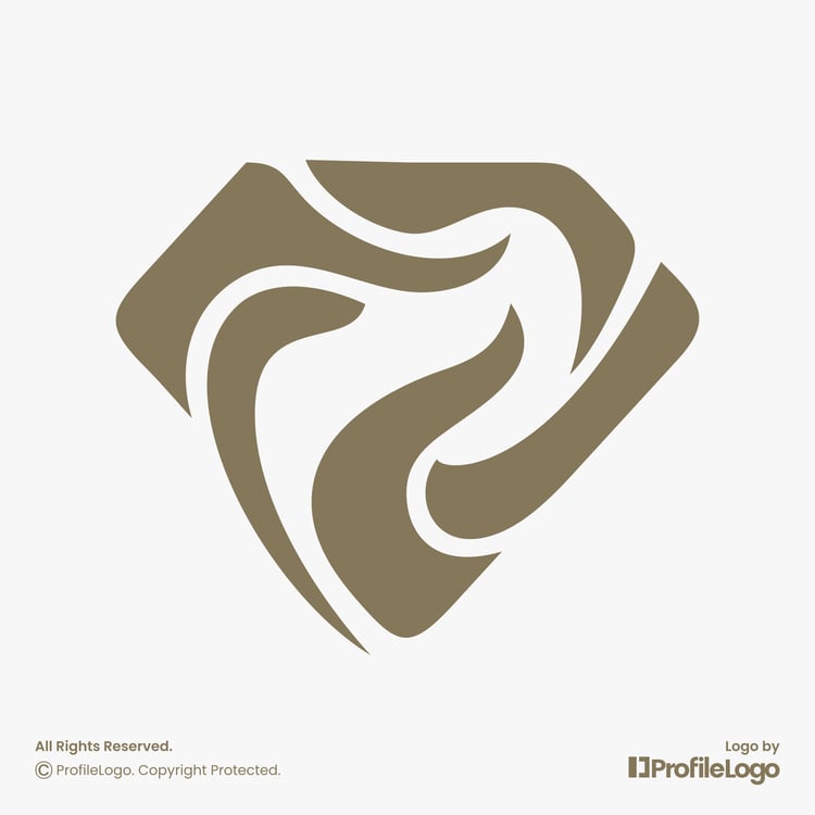 Luxury diamond dental tooth logo for sale by ProfileLogo with light grey background
