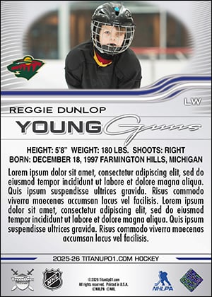 2025-26 Young Guns Hockey Homage Photoshop PSD Templates