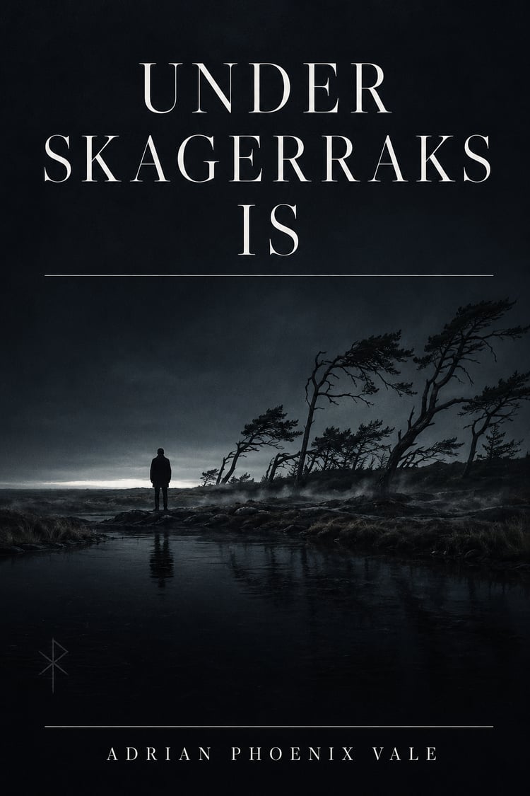 dansk thriller,nordic noir roman,spændingsroman Danmark,mysterium på Læsø,skandinavisk krimi,hemmelige selskaber roman,psykologisk thriller,nordisk mytologi thriller,Adrian Phoenix Vale,krimi med tatoveringer,thriller om forsvundne personer,mørk dansk rom