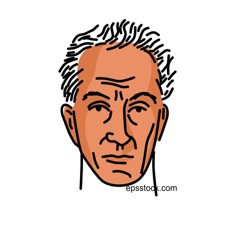 Simon Bolivar portrait, color vector illustration