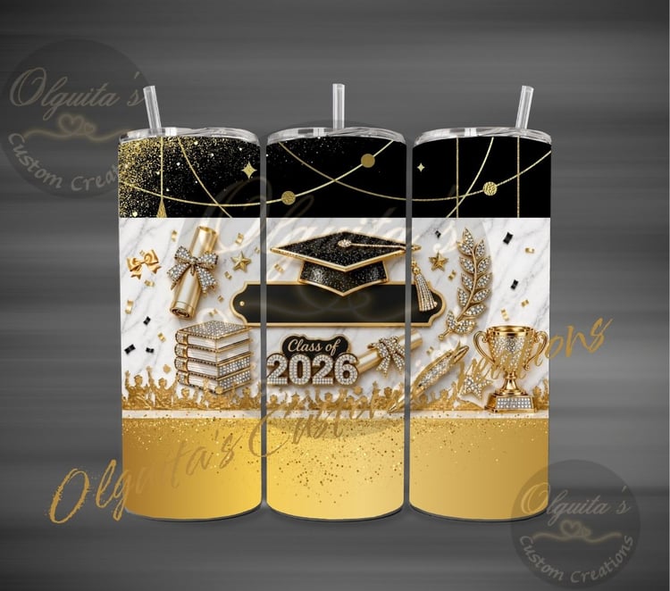 Class of 2026 tumbler wrap PNG