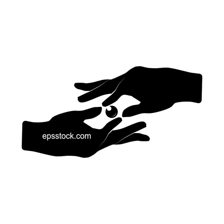 eye care symbol, black isolated vector silhouette