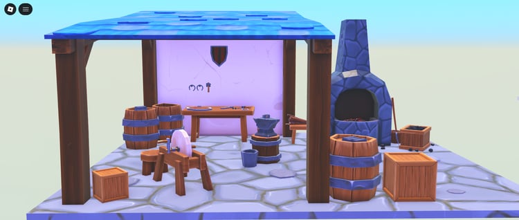 Roblox medieval blacksmith workshop