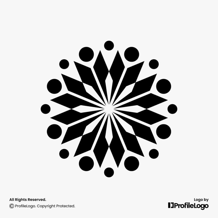 Abstract people group logo for sale by ProfileLogo with light grey background